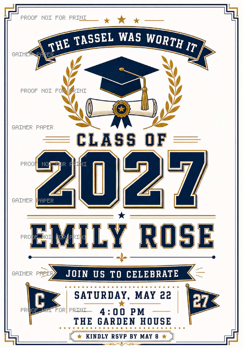 Catalog sample of the selected invitation design