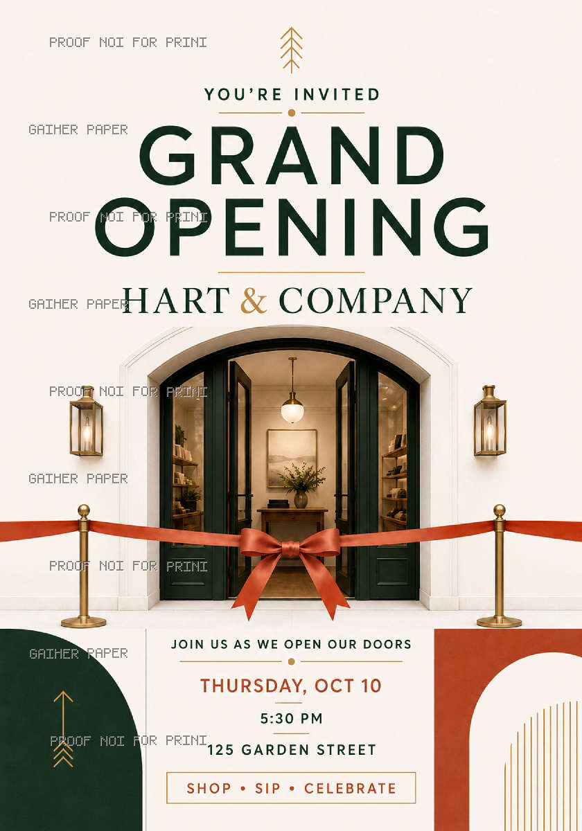 Catalog sample of the selected invitation design